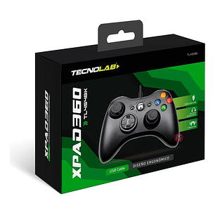 Joystick Xbox 360 Con Vibración Cable Color Blanco - Ps