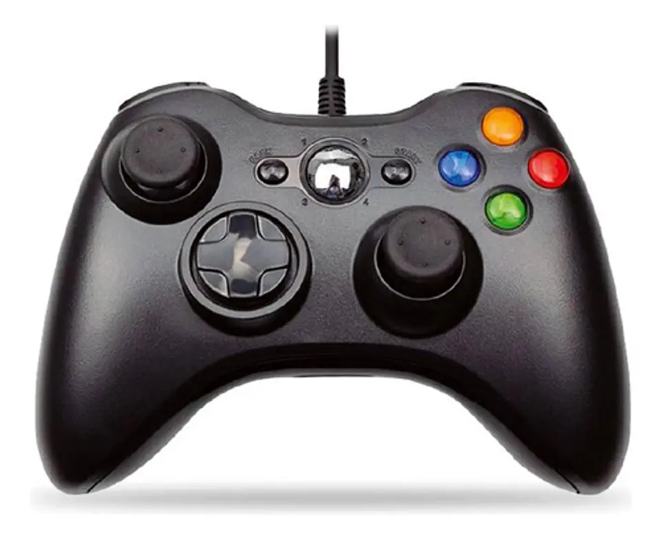 Joystick Xbox 360 Con Vibración Cable Color Negro - Ps 1