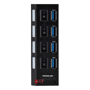 Hub Usb 4 Puertos 2.0 Con Interruptor Encendido - Ps