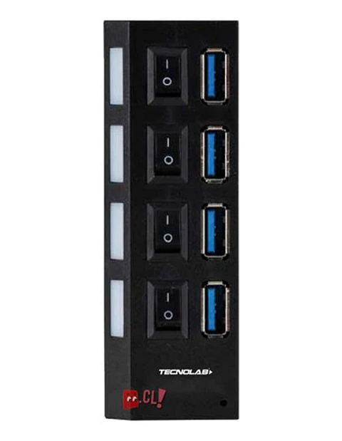 Hub Usb 4 Puertos 2.0 Con Interruptor Encendido - Ps