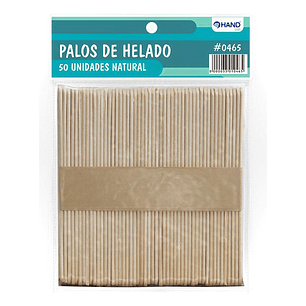 Palos De Helado Natural 50 Unidades - Ps