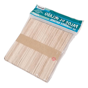 Palos De Helado Natural 50 Unidades - Ps