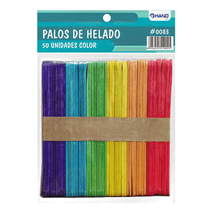 Palos De Helado Colores 50 Unidades - Ps