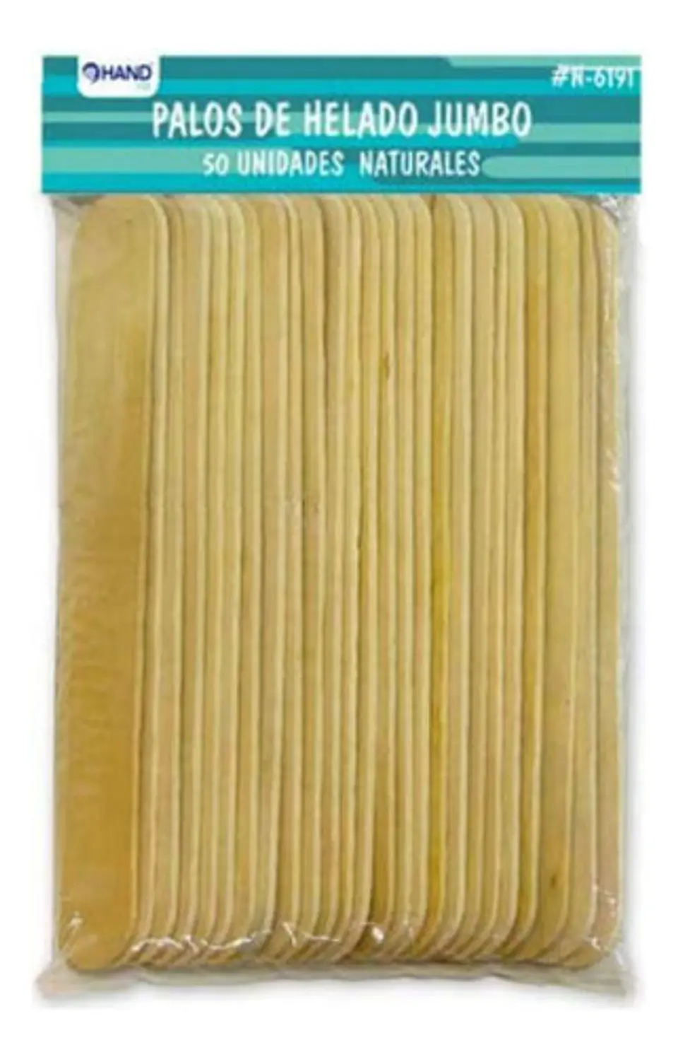 Palos De Helado Jumbo Natural 50 Unidades - Ps 1