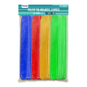 Palos De Helado Jumbo Colores 50 Unidades - Ps