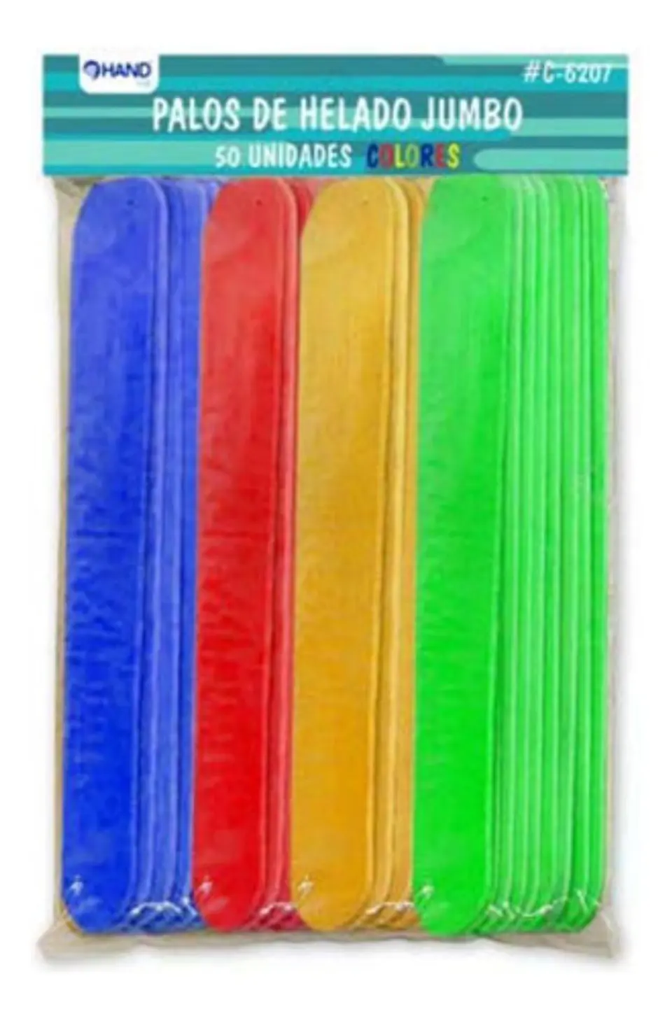 Pack 600 Palos De Helado Jumbo Colores - Ps 1