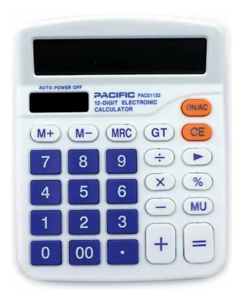 Calculadora Electrónica 12 Dígitos Azul - Ps 1