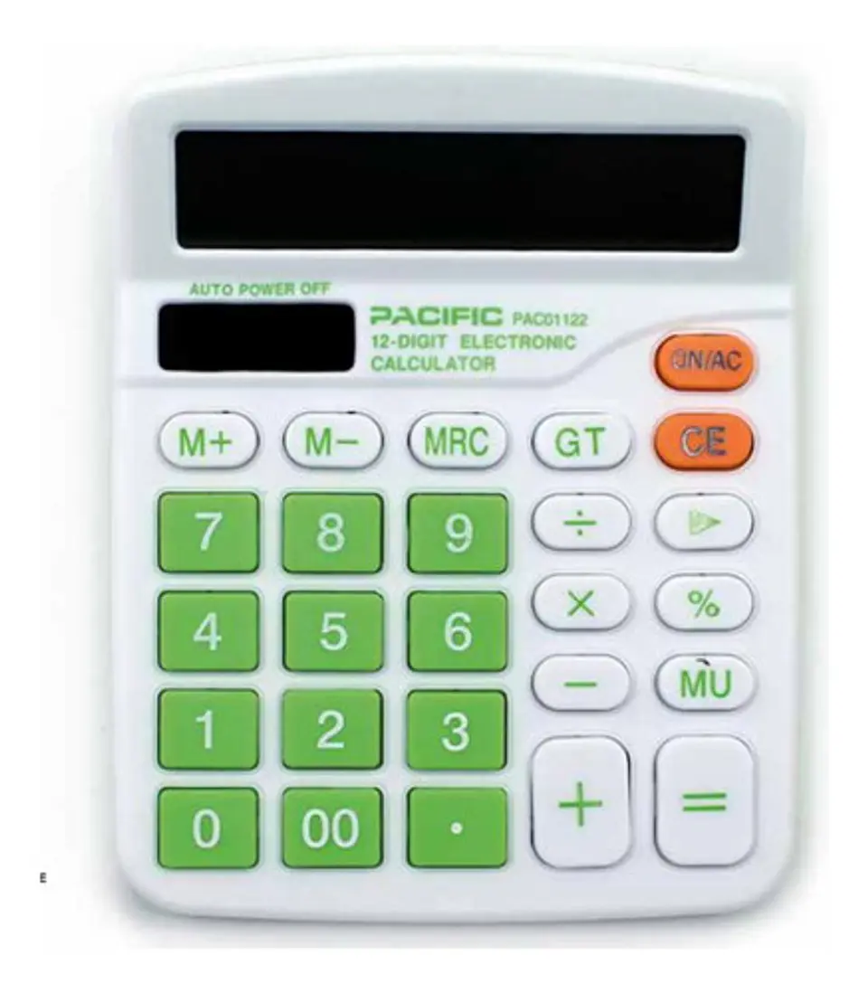 Calculadora Electrónica 12 Dígitos Verde - Ps 1