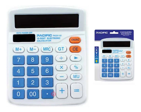 Calculadora Electrónica 12 Dígitos Celeste - Ps