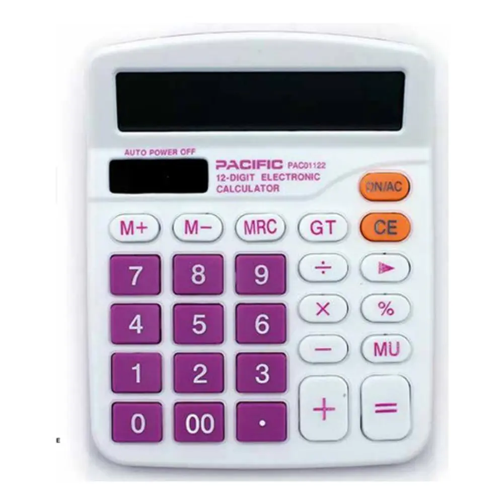 Calculadora Electrónica 12 Dígitos Morado - Ps 1