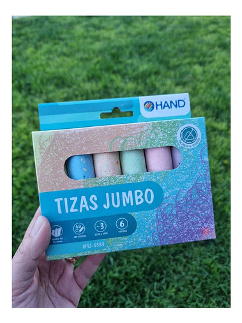 Tizas Pizarra Jumbo 6 Unidades Con 6 Colores - Ps