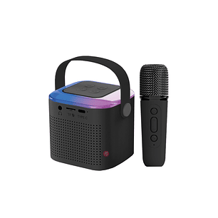 Parlante Karaoke Bluetooth Con Micrófono Ap Negro - PS