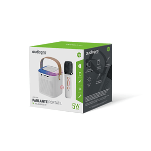 Parlante Karaoke Bluetooth Con Micrófono Ap Blanco - PS