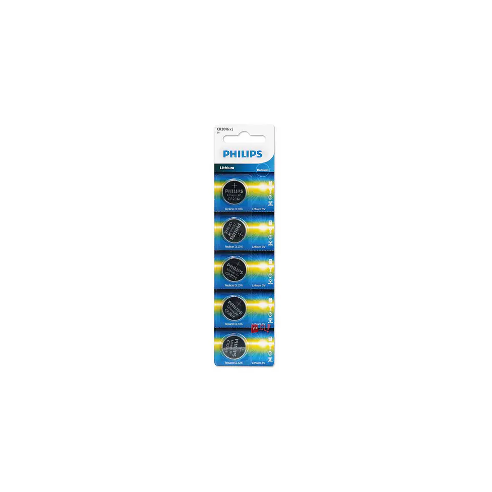 Pack 5 Pilas Cr2016 Philips - Ps 1