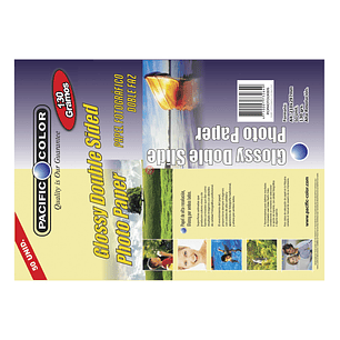 50 Hojas Papel Fotográfico Doble Faz Glossy 130grs A4 - Ps