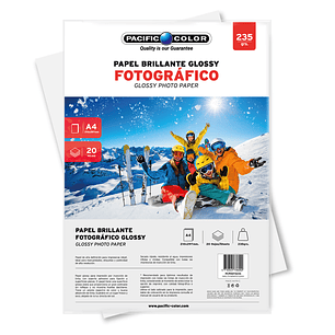 20 Hojas Papel Fotográfico Glossy 235grs - Ps