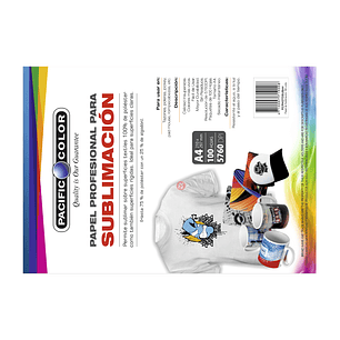 100 Hojas Papel Sublimación Profesional A4 - Ps