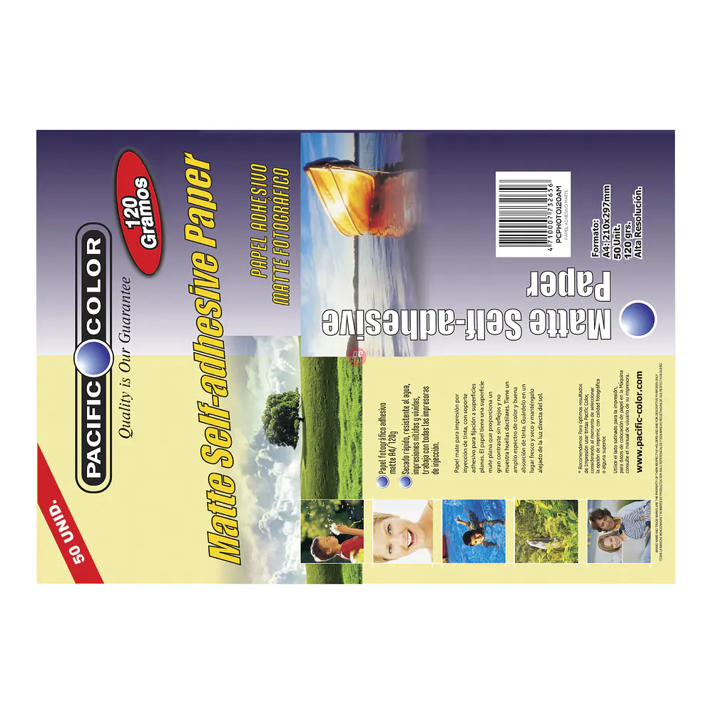 50 Hojas Papel Mate Adhesivo A4 120grs - Ps 2