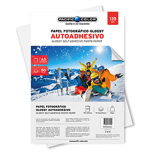 Papel Fotográfico Adhesivo 50 Hojas Tamaño A3 De 135grs - Ps