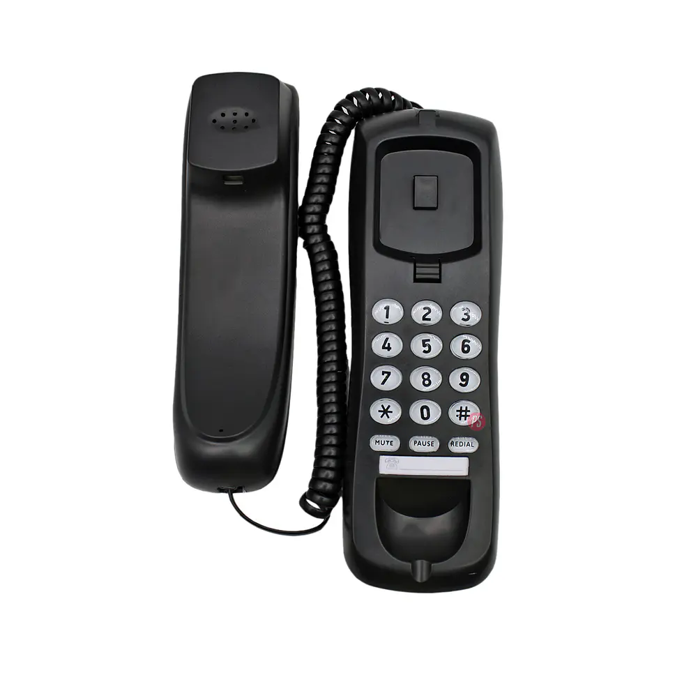 Teléfono Fijo Para Pared O Sobremesa Negro - PS 1