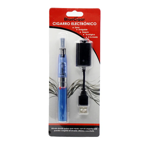 Vaporizador Electrónico Con Cargador Color Azul - PS