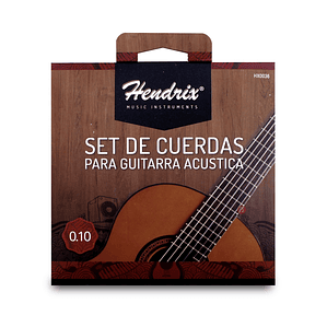 Set De Cuerdas Para Guitarra Acustica Espesor 0.10 - PS