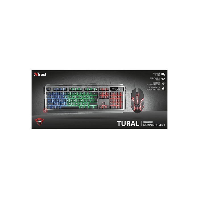 Combo Teclado Y Mouse Gamer Rgb Gxt 845 Tural - PS 5