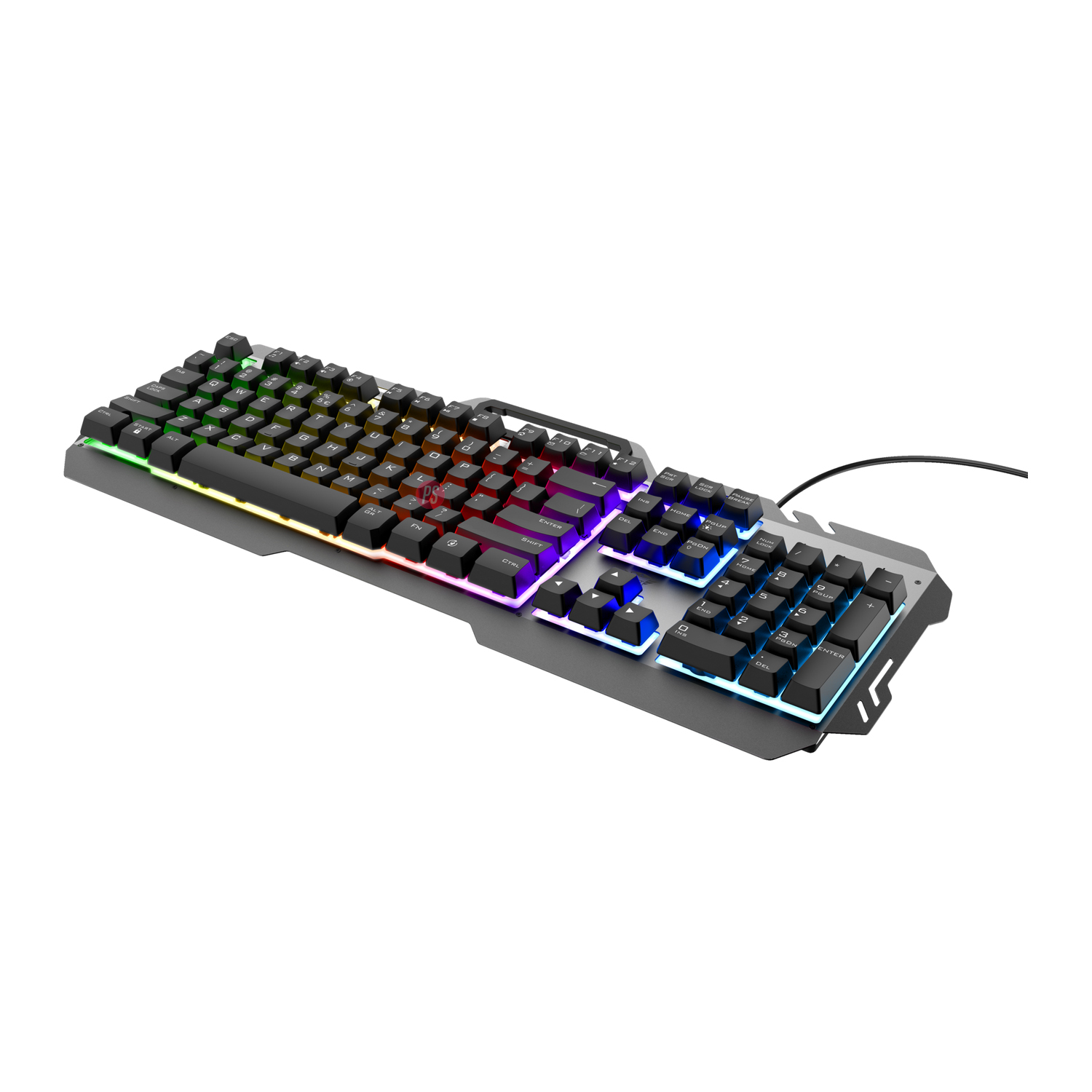 Teclado Metálico Gamer LED Arco Iris Gxt 853 Esca - PS - Miniatura 4