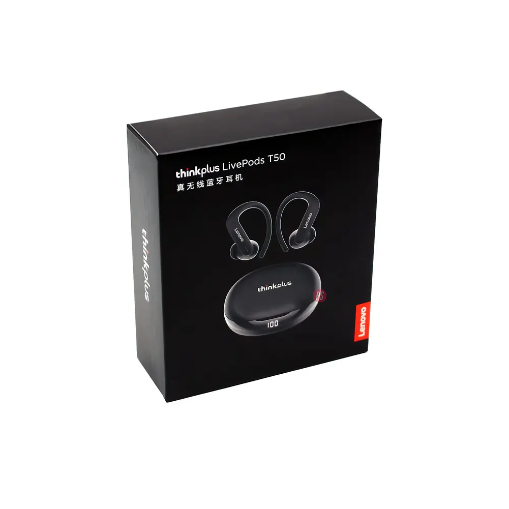 Audífonos Bluetooth Lenovo T50 Color Negro - PS 5