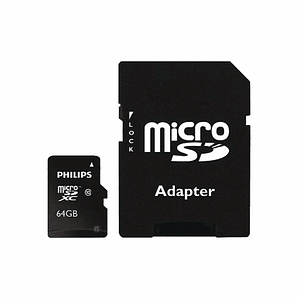 Tarjeta De Memoria MicroSdXc Philips 64gb Class 10 - PS