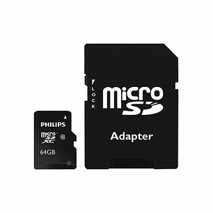 Tarjeta De Memoria MicroSdXc Philips 64gb Class 10 - PS