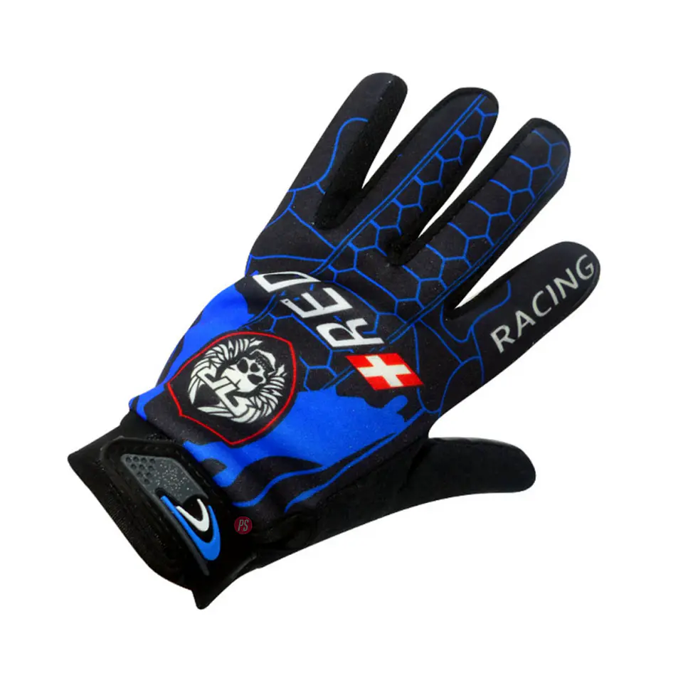 Guantes Deportivos Para Moto Con Agarre Diseño Azul - PS 1