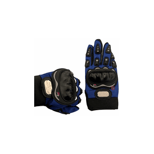 Guantes Para Moto Protección Pvc Color Azul - PS