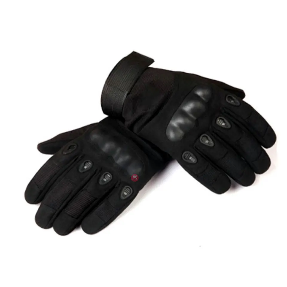 Guantes Para Moto De Cuero Color Negro - Ps 1