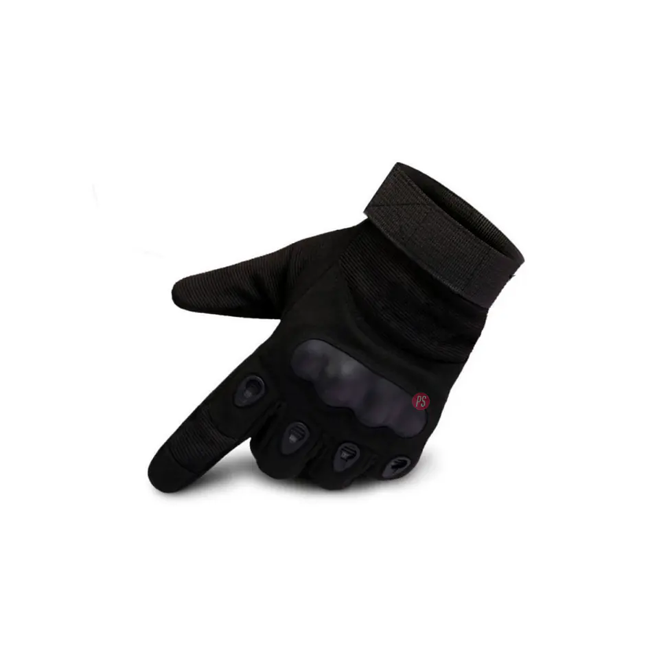 Guantes Para Moto De Cuero Color Negro - Ps 2
