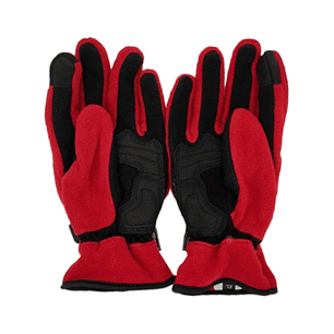 Guantes Para Moto De Polar Con Protección Nudillos Rojo - PS