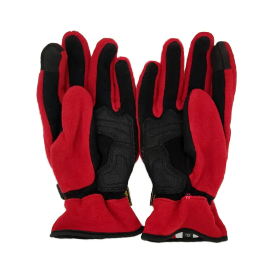 Guantes Para Moto De Polar Con Protección Nudillos Rojo - PS 2