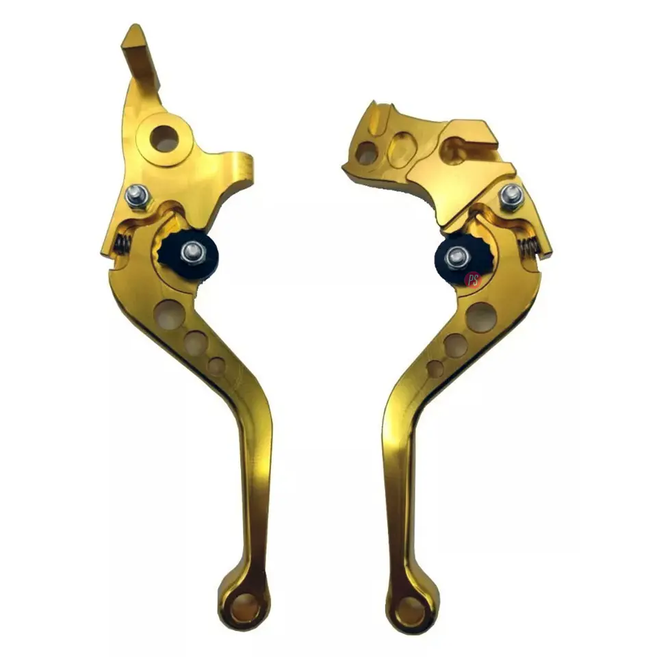 Manillas Frenos y Embrague Aluminio Para Moto Dorado - PS 2
