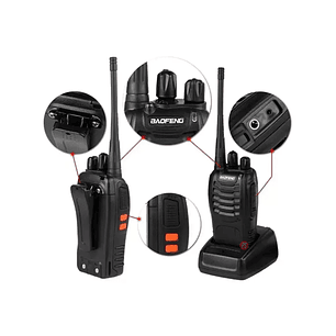 Pack 2 Radios Transmisor Walkie Tolkie Baofeng 888s - Ps