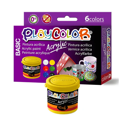 Pintura Acrílica 6 Colores Secado Rápido Instant - PS
