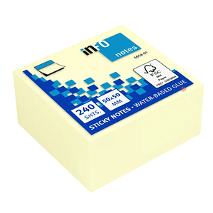 Pack 240 Notas Adhesivas Amarillas 50x50mm Info Notes - PS