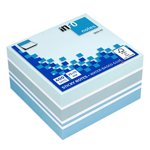 Pack 400 Notas Adhesivas Celeste 75x75mm Info Notes - PS