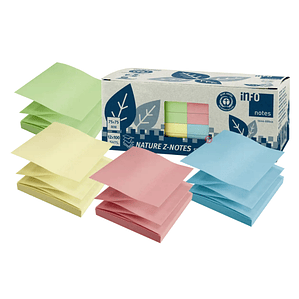 Pack 12 Notas Adhesivas Color 75x75mm Info Notes - PS