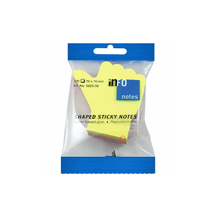 Notas Adhesivas Forma Mano 200 hojas Color - PS