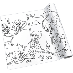 Adhesivo Para Colorear Diseño Hadas 4mts - Ps