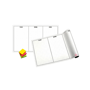 Pack 10 Unidades Tableros Adhesivos Kanban 50x30cms - PS