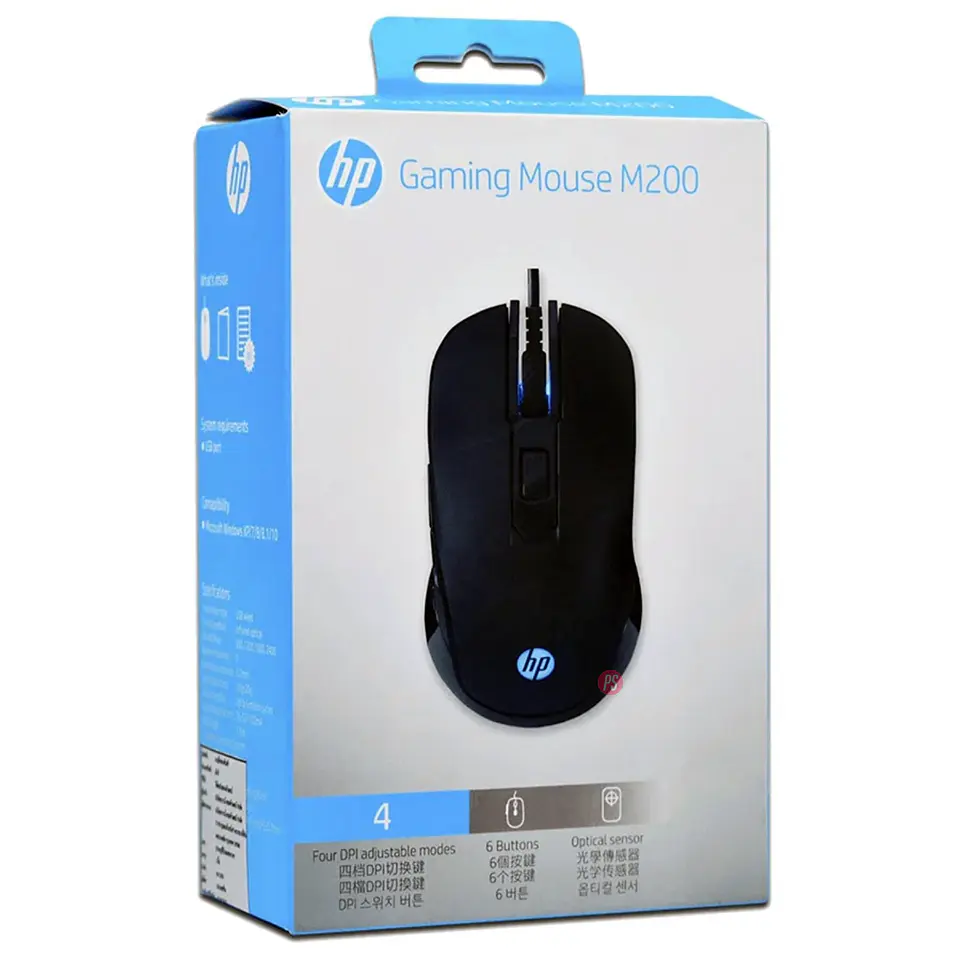 Mouse Gamer Usb Retroiluminación Hp M200 Negro - PS 4