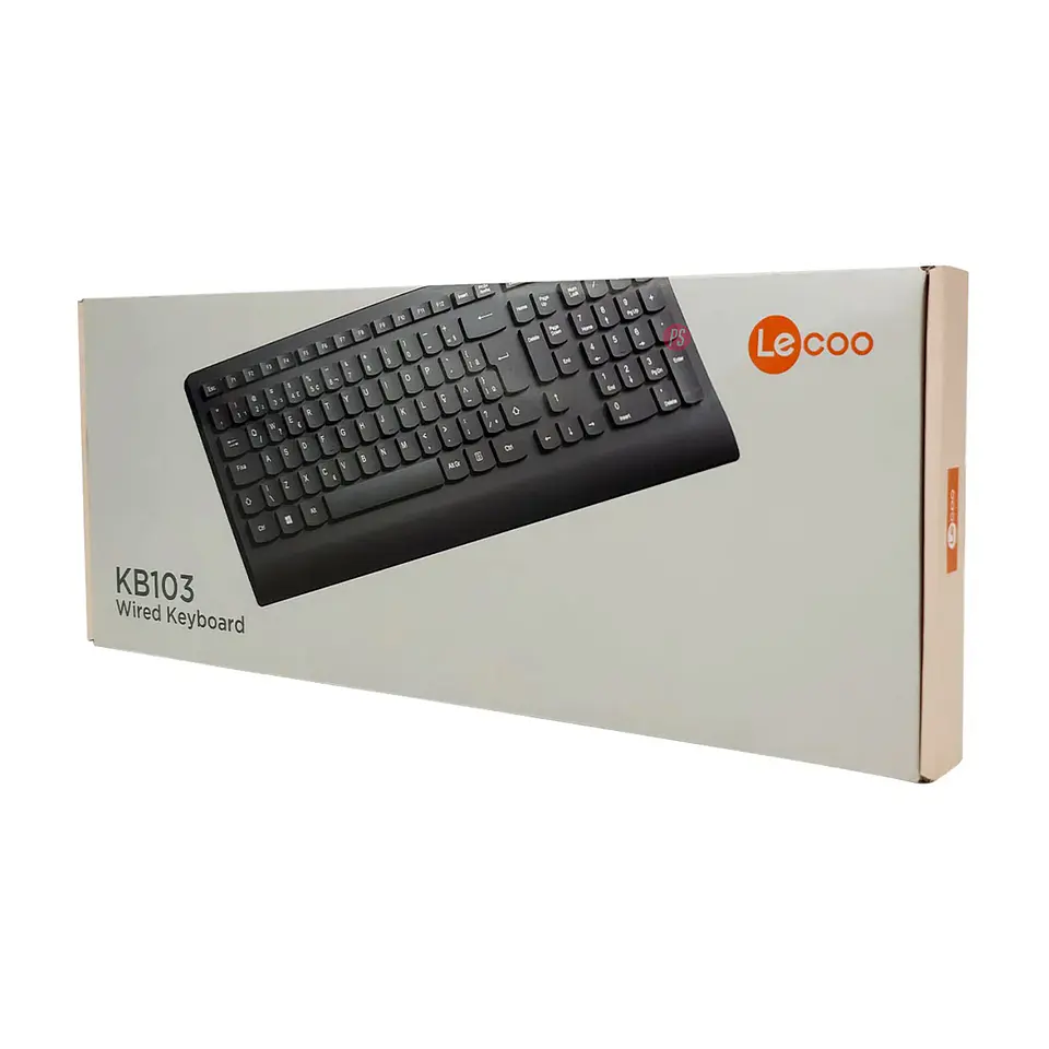 Teclado Pc Usb Español Lenovo Lecoo KB103 - PS 4