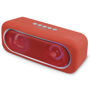 Parlante Bluetooth Con Iluminación Rgb Color Rojo - Ps