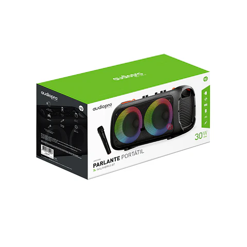 Parlante Karaoke Bluetooth Con Control Bajos Rgb - PS